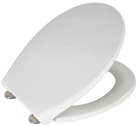 Бяла тоалетна седалка с лесно затваряне , 44,5 x 37,5 cm Samos - Wenko