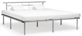 324840 vidaXL Рамка за легло, сива, метал, 200x200 cм