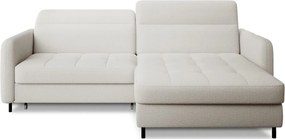 Кремав разтегателен ъглов диван с място за съхранение от букле (десен ъгъл) Gomsi – ELTAP