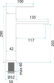 Смесител за баня Rea Arcos Brush Nickel