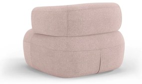 Светлорозово кресло от плат букле Jenny – Micadoni Home