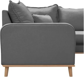 Сив ъглов диван (десен ъгъл) Beata - Ropez