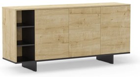 Нисък скрин с дъбов декор в естествен цвят 170x80 cm Cequoia - Marckeric