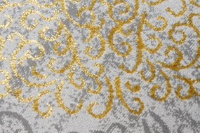 Изключителен модерен сив килим със златист ориенталски десен Ширина: 120 см | Дължина: 170 см