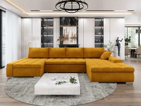 Ъглов диван Caro-оранжев