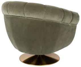 Маслиненозелено кадифено кресло Member - Dutchbone