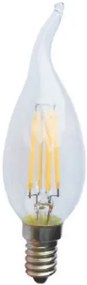 Лампа LED Filament E14 Candle 4W 2700K Dimmable Tip  (10 τεμάχια)