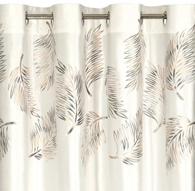 Затъмняваща кадифена завеса с фина шарка - кремава Ширина: 140 см | Дължина: 250 см