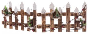 Коледна Украса Многоцветен Естествен Дървен Пластмаса Ограда 98 x 30 x 1,5 cm