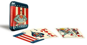 Cartamundi Карти за игра Superman Vintage, в метална кутия