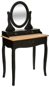 Тоалетка с огледало atmosphera Chrysa, MDF - Черен