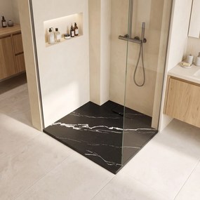 Корито за душ кабина Bazalt CARRARA BLACK 90x90