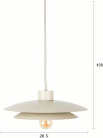 Бежово метално висящо осветително тяло ø 26,5 cm Wubbo – White Label
