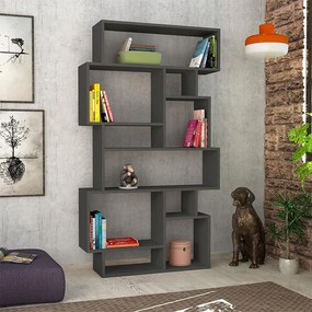 Библиотека Karmato TopMebel от меламин в антрацит 96x25,5x168,5cm