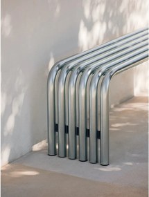 Градинска пейка метална в сребрист цвят Nokk – noo.ma