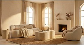 Бял диван от букле 145 cm Ball – Mauro Ferretti