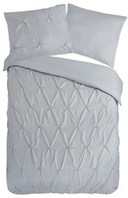 Сиво единично удължено спално бельо от микрофибър 140x220 cm Pure Elegance – Good Morning