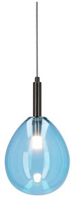 Синьо LED висящо осветително тяло със стъклен абажур Lukka – Candellux Lighting