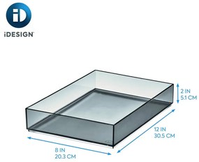 Матово черен органайзер за козметика за баня от рециклирана пластмаса - iDesign