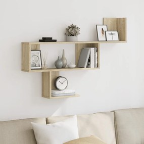 853193 vidaXL Стенен рафт, дъб сонома, 100x15x70 см, инженерно дърво