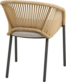 Бежов градински стол метален/подплатен Novella – House Nordic