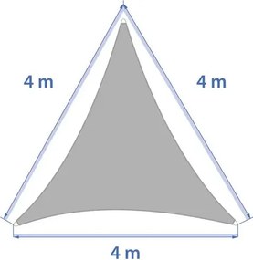 Слънцезащитно платно Hesperide Curacao Solar, Триъгълно, Пшеница - 3x3x3 m