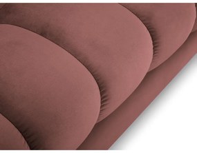 Розов ъглов диван от кадифе , ляв ъгъл Bali - Cosmopolitan Design