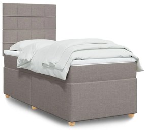 3291111 vidaXL Боксспринг легло с матрак, таупе, 80x200 см, плат