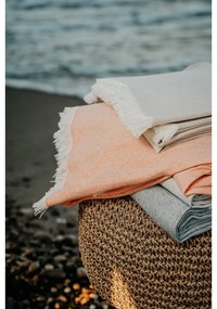 Синьо одеяло със съдържание на памук Лято , 140 x 180 cm Linen - Euromant