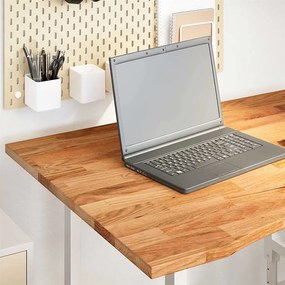 4009026 vidaXL Плот за бюро, светлокафяв, 100x80x2,5см, дъб масив, правоъгълна