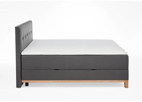 Тъмносиво боксспринг легло с място за съхранение 180x200 cm Catania - Meise Möbel