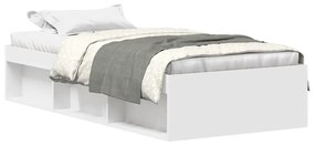 3203824 vidaXL Рамка за легло, бяла, 90x200 см