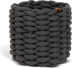 Текстилна кошница ø 21x17 cm Peach Skin Round S – Bigso