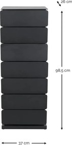 Черен метален скрин 37x99x26 cm Joey – Spinder Design
