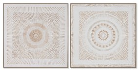 Картина Home ESPRIT Mandala Скандинавски 100 x 4 x 100 cm (2 броя)