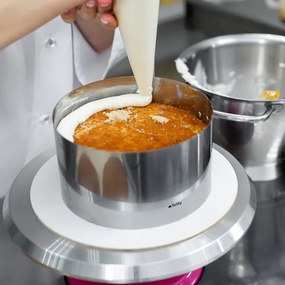 Регулируема форма за печене на блат за торта, неръждаема стомана, регулируем диаметър 16-30 см, височина 20 см Ruhhy