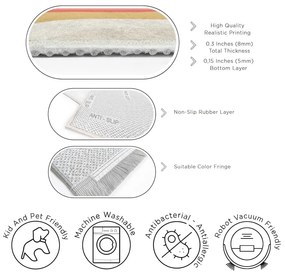 Жълто-розов килим подходящ за пране 80x150 cm Creamy Raspberry Swirl – Mila Home