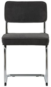 Сив велурен трапезен стол Rupert – Unique Furniture