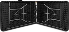 Сгъваема маса за кетъринг 240 см - черна