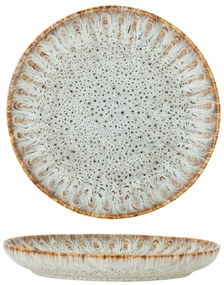 Синя/бежова глинена чиния за сервиране ø 17 cm Fleur – Bloomingville