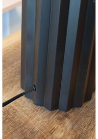 Черна настолна лампа с текстилен абажур (височина 60 cm) Hashira - Markslöjd