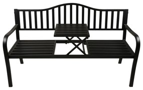Черна метална градинска пейка Segula - Garden Pleasure