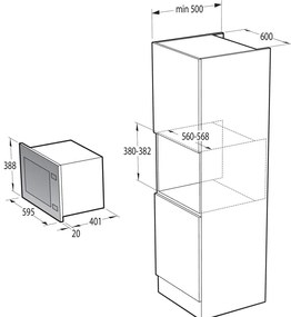 Микровълнова фурна Gorenje BM251SG2WG