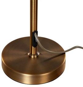 Лампа за маса Бронз с кафяв велурен абажур 35см - Parte