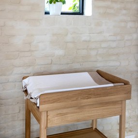 Маса за повиване от масивен дъб с маса за преповиване в естествен цвят Forrest – Vipack