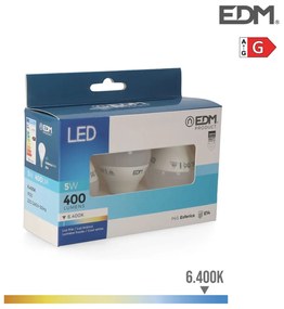 LED крушка EDM 5 W E14 G 400 lm (6400K)