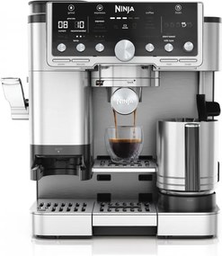 Втора ръка: Кафеавтомат 3в1 Ninja Luxe Café Pro ES701EU, 1650W, 15 bar, 250 г, 2 л, Barista Assist, 5 настройки пяна, 9 вида еспресо, Инокс