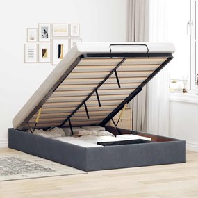 3310956 vidaXL Османска рамка за легло без матрак, тъмносива, 120x200см кадифе