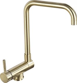 Mexen Madox кухненски смесител за прозорец, златен четкан - 672000-50