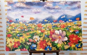 Картина на платно – Масло на диви цветя